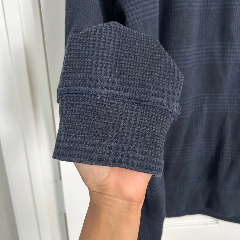 Polo Ralph Lauren Luxury Jersey Quarter-zip Pullover XXL Navy Herringbone GUC